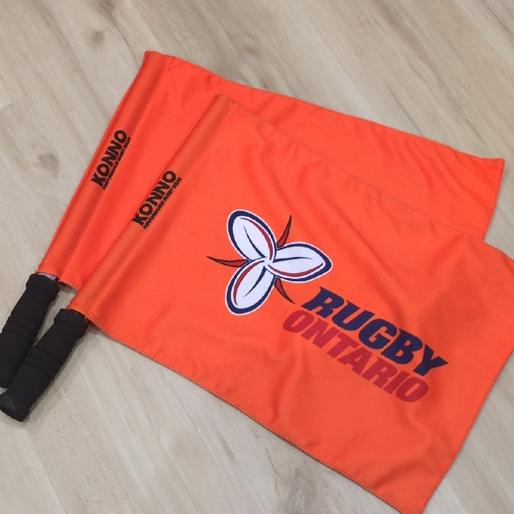🖤 Orange Rugby Ontario Touch/Referee/Sideline Flag Set